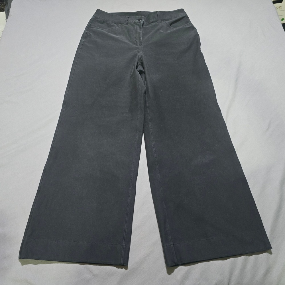 Lululemon City Sleek Wide Leg Pant Women 30 Black Utility Trouser LW5ENJS